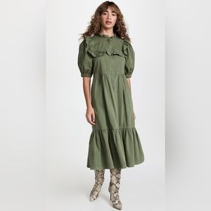 SEA NEW YORK Stan Sandwashed Zip Front Dress In Cactus